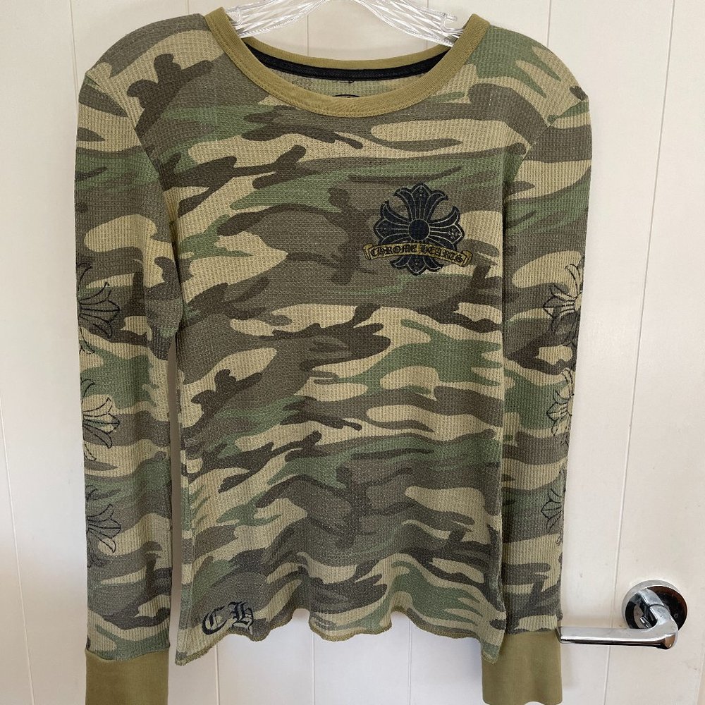 Vintage 100% authentic Chrome Heart top with camouflage design